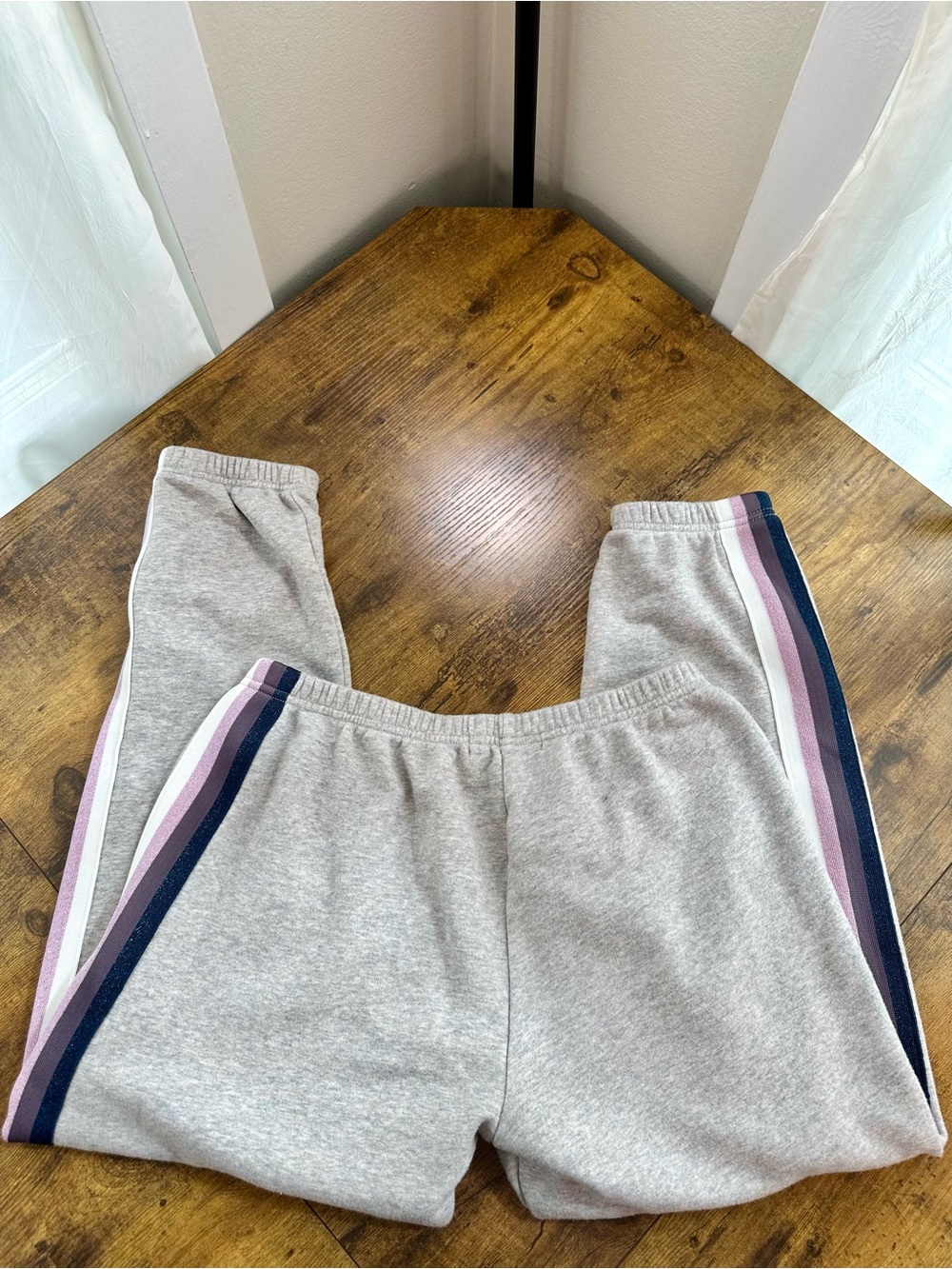 Spiritual Gangster Striped Perfect Sweatpants, Heather Gray, Medium - Picture 9 of 15